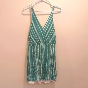 Lulu's Green Striped Open Back Dreas